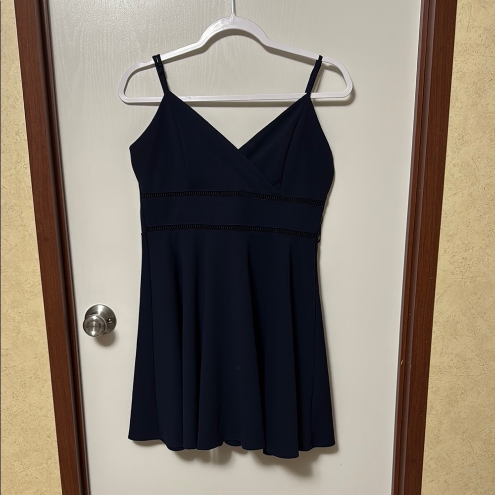 Jun & Ivy Elegant Navy Sleeveless Dress Size L